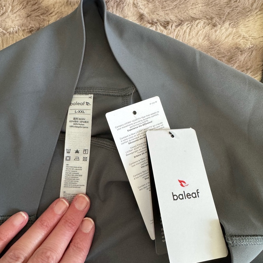 Baleaf Charcoal Gray High-Rise Leggings L-XXL 🧘🩶 - Picture 2 of 9